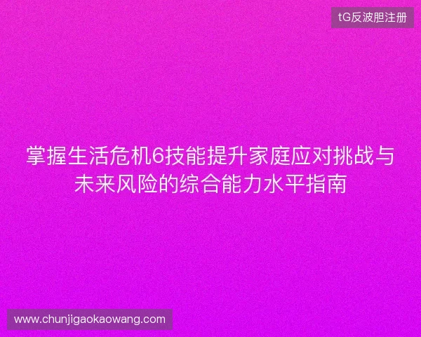 掌握生活危机6技能提升家庭应对挑战与未来风险的综合能力水平指南
